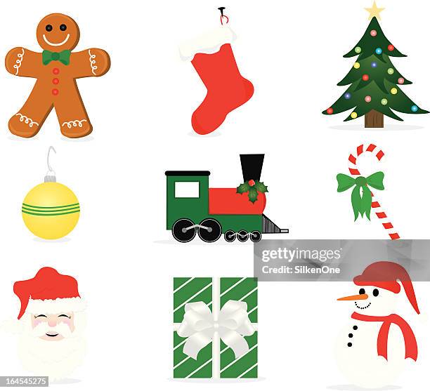 weihnachts-symbole - miniature train stock-grafiken, -clipart, -cartoons und -symbole