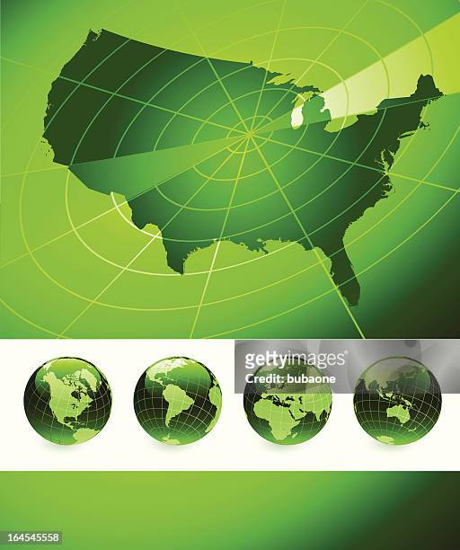 ilustrações, clipart, desenhos animados e ícones de globos de mapa-fundo verde via satélite - gana