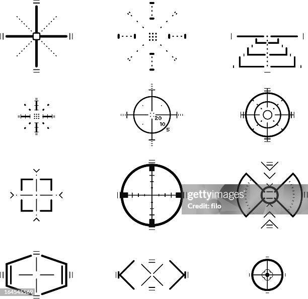 crosshairs - rifle sight stock illustrations