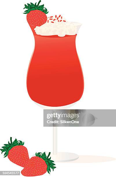 strawberry daiquiri - strawberry daiquiri stock illustrations