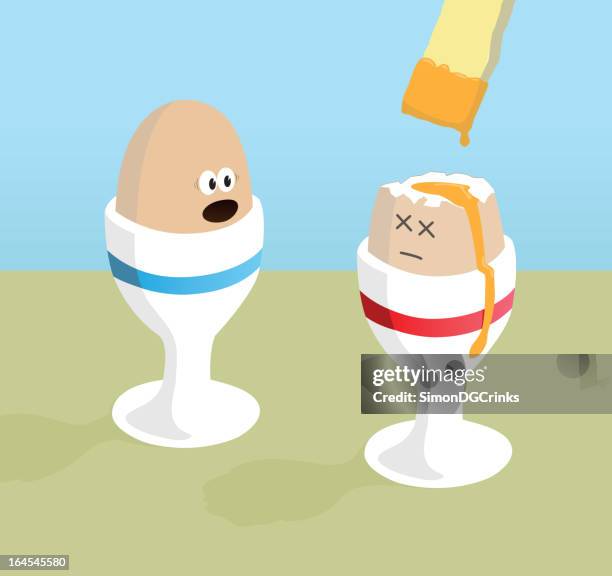 ilustrações, clipart, desenhos animados e ícones de ovo cozido dos - banhando