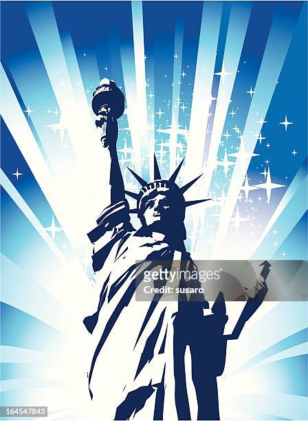 statue of liberty - statue of liberty new york city stock-grafiken, -clipart, -cartoons und -symbole
