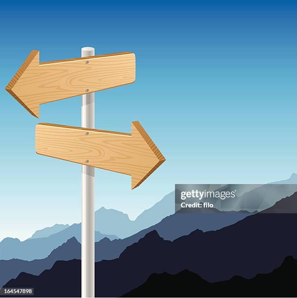 which way? - park path stock illustrations