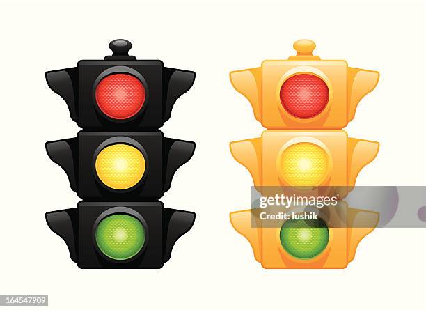 stoplight icons - red light vector stock illustrations