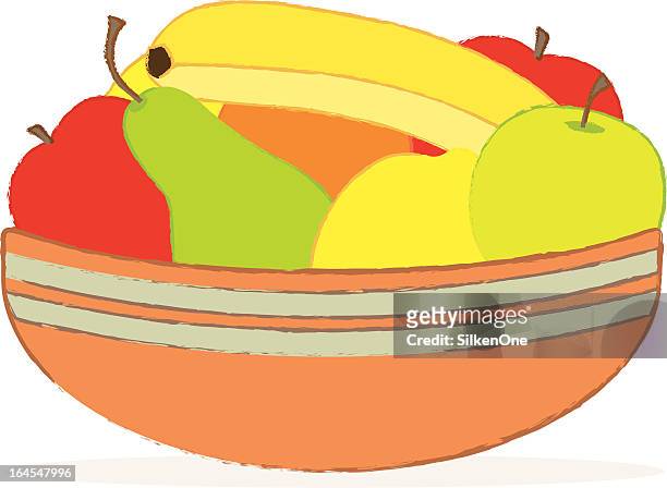 stockillustraties, clipart, cartoons en iconen met fruit bowl - granny smith appel