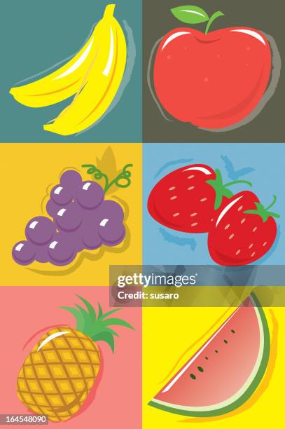 fruits for life - pineapple pattern stock illustrations