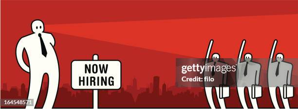 now hiring - skyline stock illustrations
