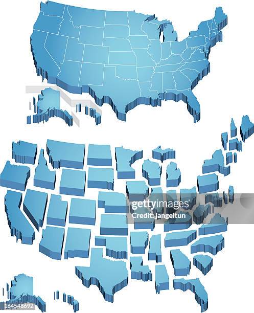 bildbanksillustrationer, clip art samt tecknat material och ikoner med us map - new hampshire v texas