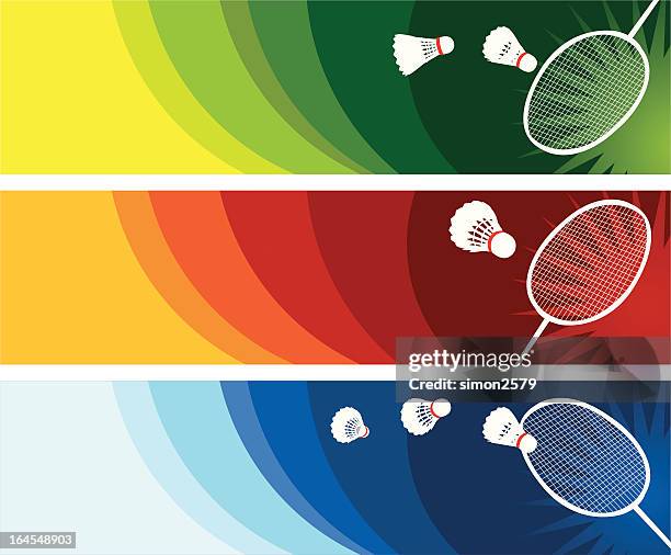 ilustraciones, imágenes clip art, dibujos animados e iconos de stock de deporte de fondo - badminton racket
