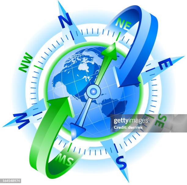 travel - modern compass stock illustrations