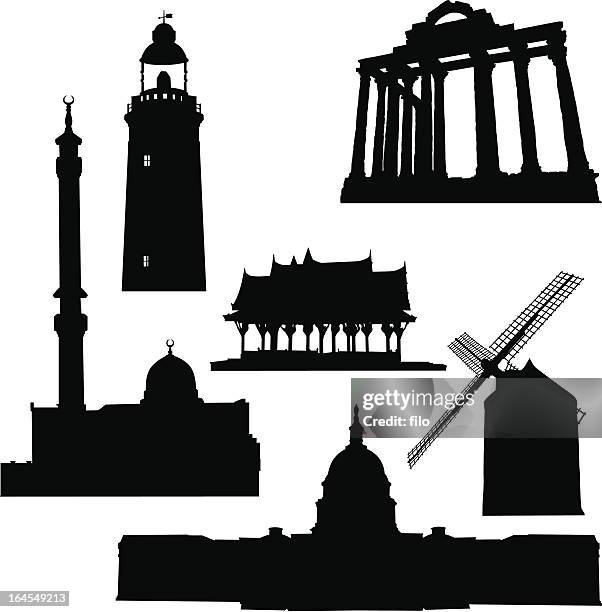 structures - architectural dome stock illustrations