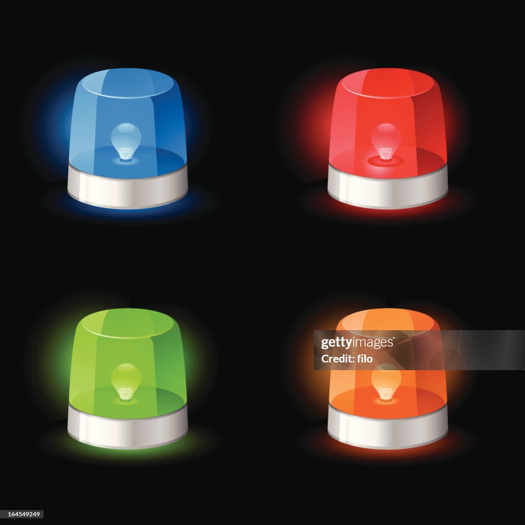 Warning Light Example Warning Lights High-Res Vector Graphic - Getty Images