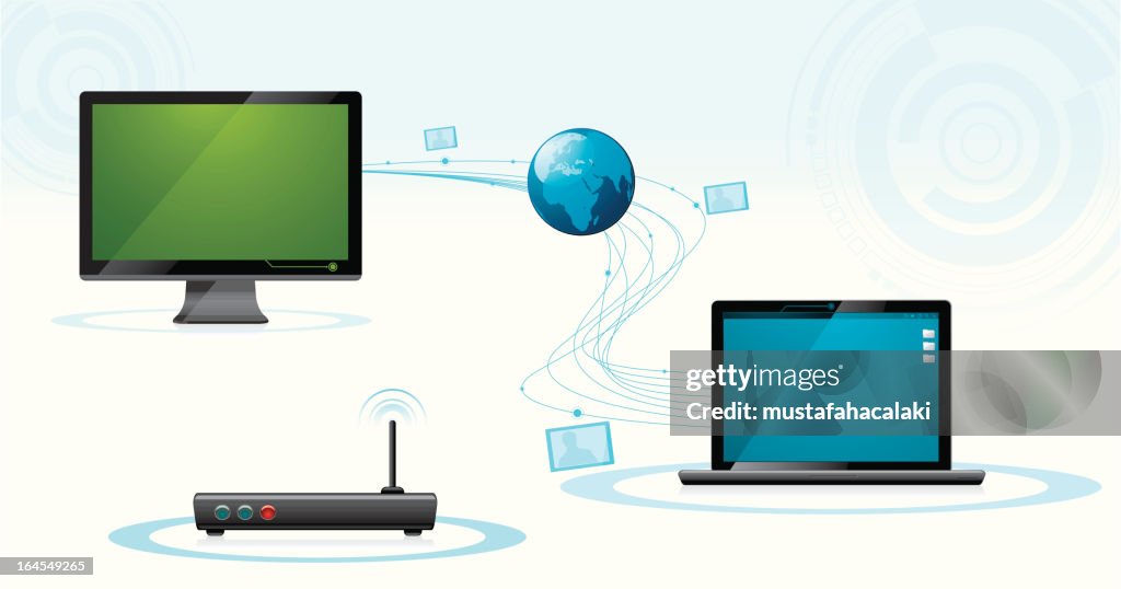 Wireless Connection Graphics Wireless Connection File Sharing High-Res Vector Graphic - Getty Images
