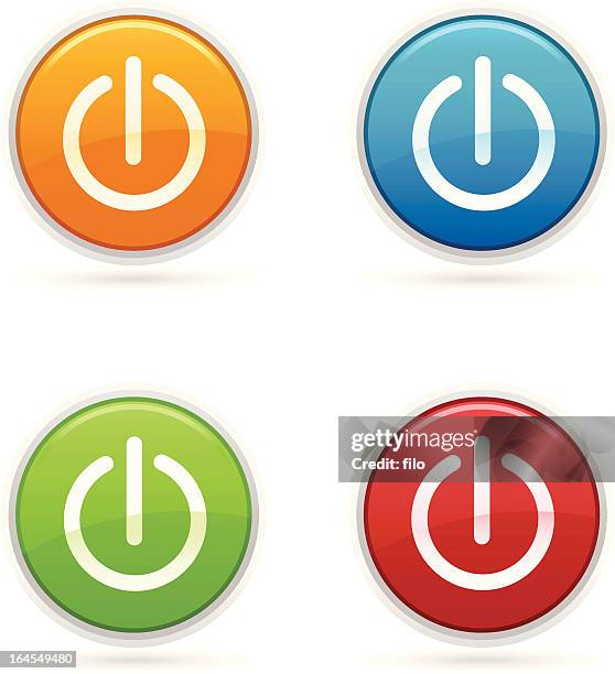 power symbole - button stock-grafiken, -clipart, -cartoons und -symbole