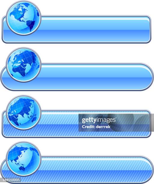 globe internet buttons - hyperlink stock illustrations