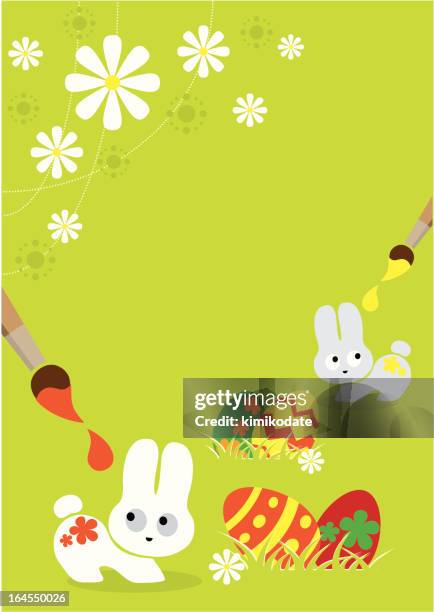 easter card - color the rabbit - easter bunny suit stock illustrations