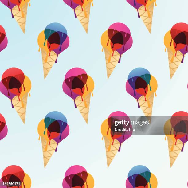 seamless ice cream - vanilla pudding stock illustrations