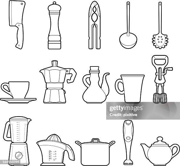 bildbanksillustrationer, clip art samt tecknat material och ikoner med kitchen tools - pepper mill