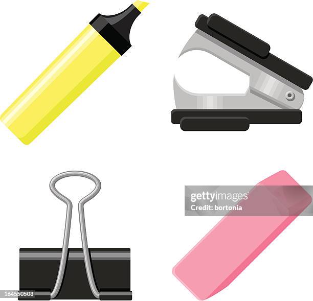 office supply symbole - tacker stock-grafiken, -clipart, -cartoons und -symbole