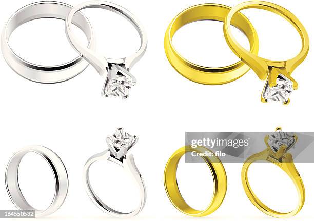 stockillustraties, clipart, cartoons en iconen met wedding rings - beautiful woman