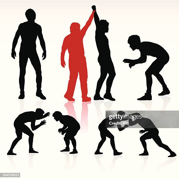 bildbanksillustrationer, clip art samt tecknat material och ikoner med wrestling - brottning