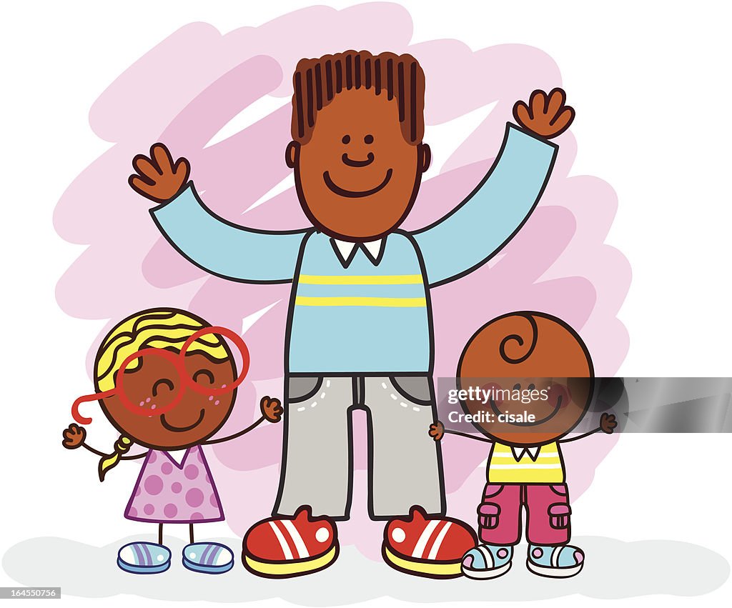Negro Familia Con Hermanos O Padre Y Niños Ilustración Dibujo Animado Ilustración de stock - Getty Images Negro Familia Con Hermanos O Padre Y Niños Ilustración Dibujo Animado Ilustración de stock - Getty Images
