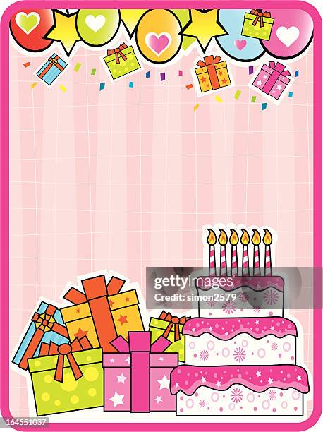 happy birthday card - surprise birthday party stock illustrations