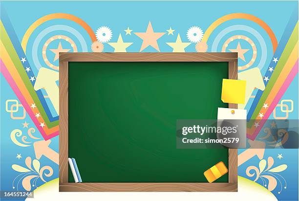 blackboard design - chalk arrow stock illustrations