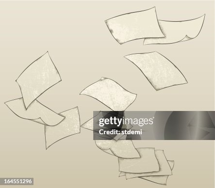Flying paper sheets Flying paper sheets