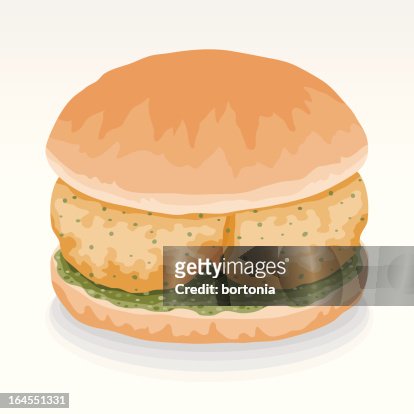 Vada Pav Sandwich High-Res Vector Graphic - Getty Images