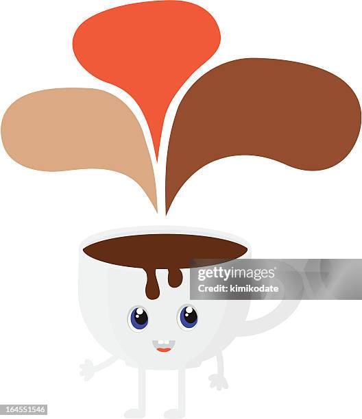 coffee cup - smiley face background stock illustrations