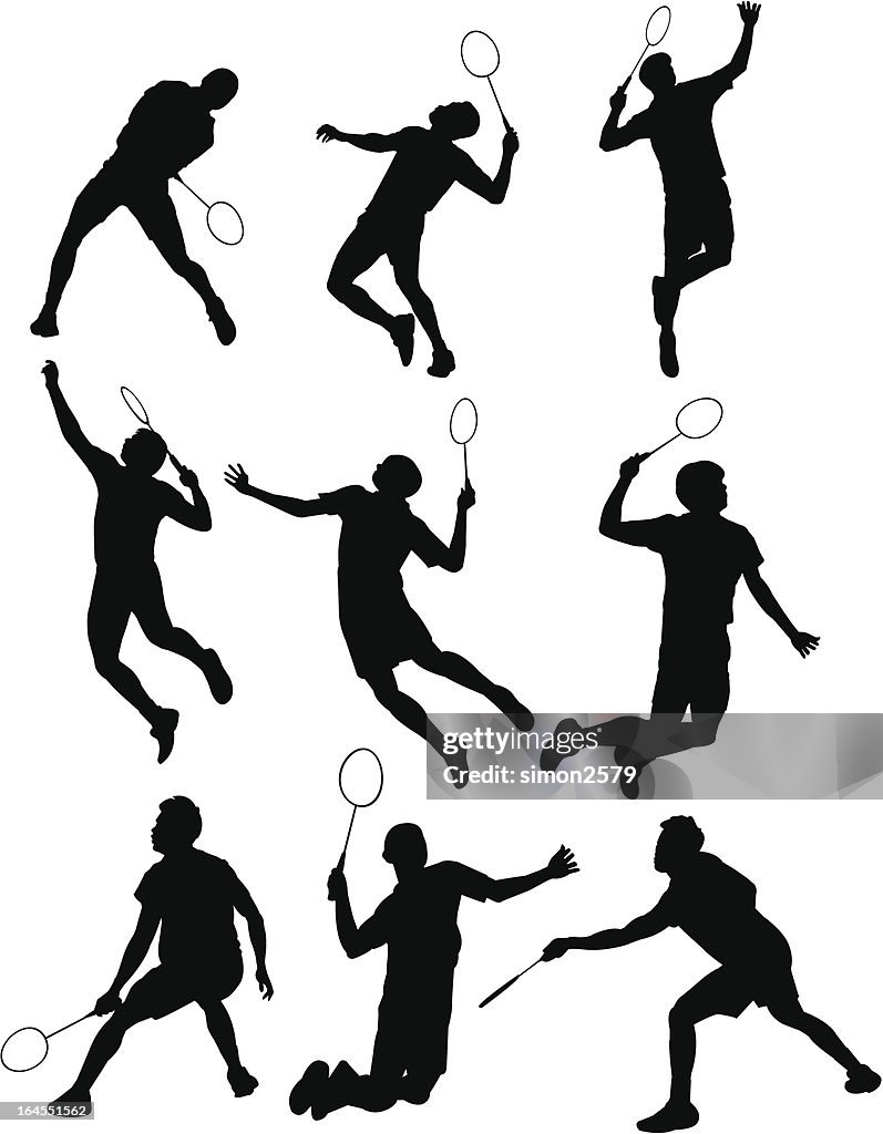Silueta de bádminton