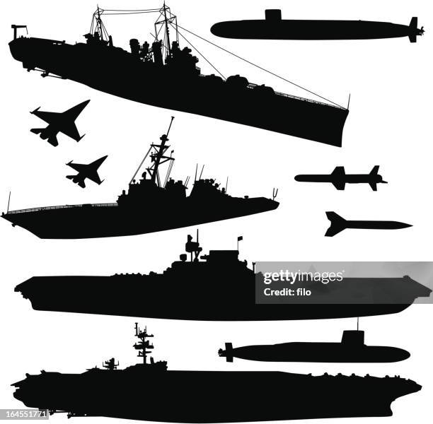 military ships and elements - navy submarine stock illustrations