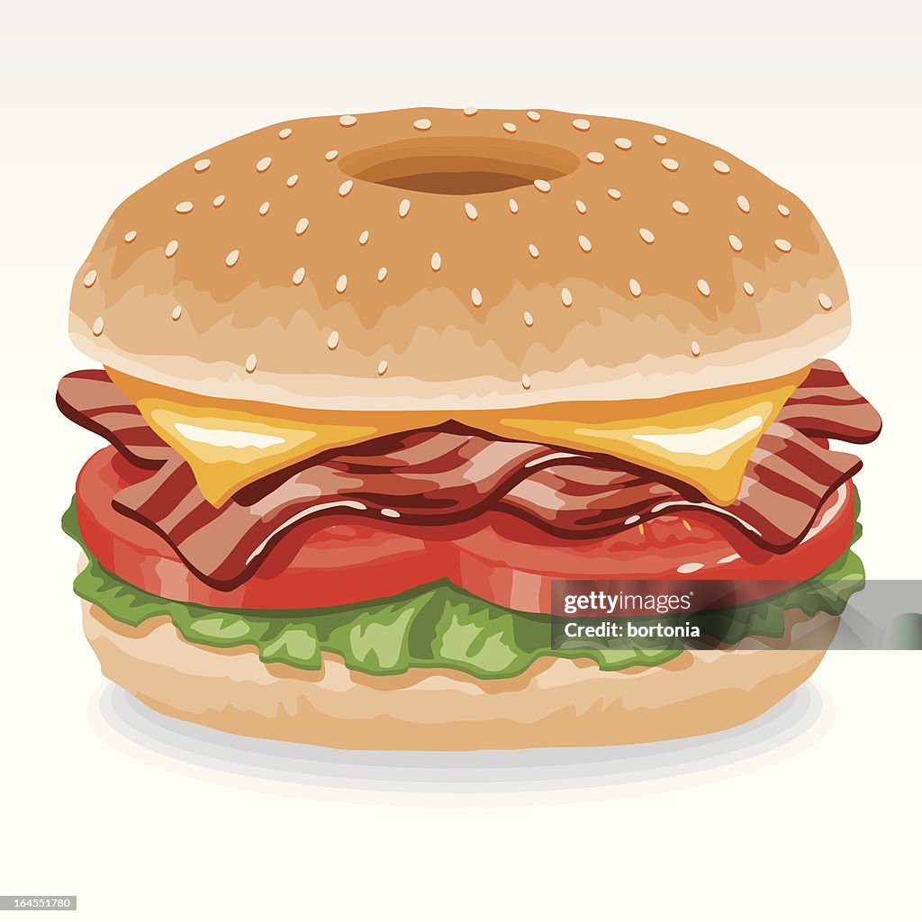 BLT Sandwich on a Bagel