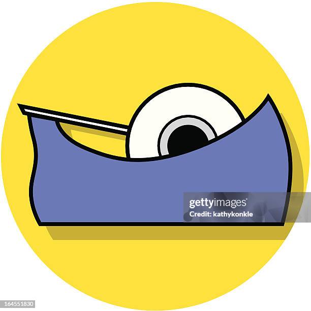 desk tape dispenser - fixing printer stock illustrations