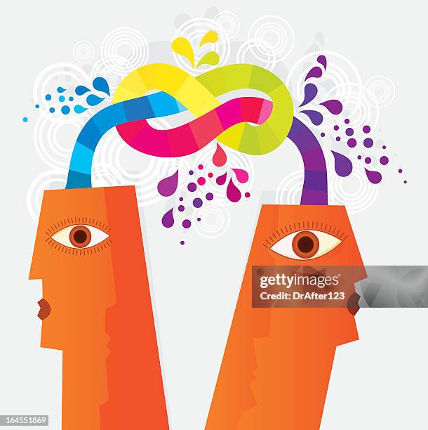 communication knot - eye problems stock illustrations
