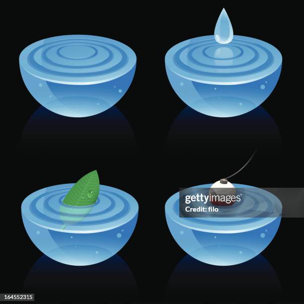 water elements - fishing float stock illustrations