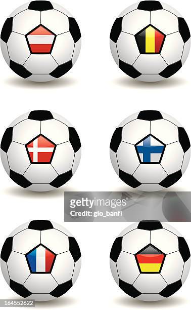 soccer balls - germany v france semi final uefa euro 2016 stock illustrations