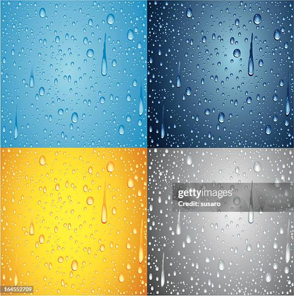 stockillustraties, clipart, cartoons en iconen met water drops background - dauw