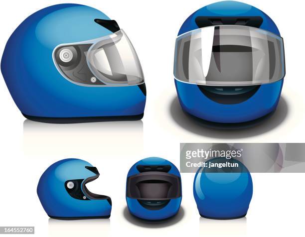 motorcycle helmet - helmet stock illustrations