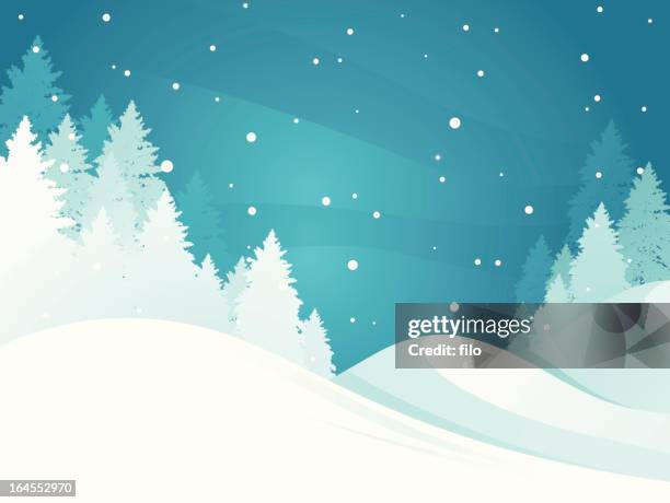 winter scenics background - winter layers stock illustrations