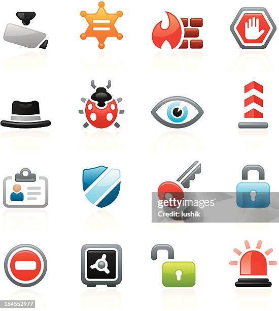 security - security camera isolated stock illustrations