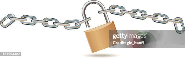 open padlock - padlock stock illustrations