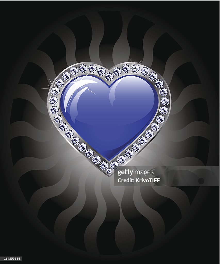 Precious blue heart