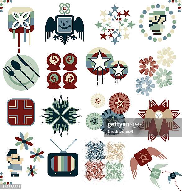 assorted icons 001 - dictator icon stock illustrations