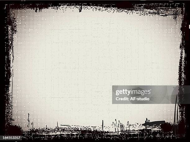 black and gray grunge pattern frame - grunge frame stock illustrations