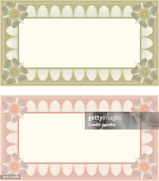small certificate or coupon - mirror background stock illustrations