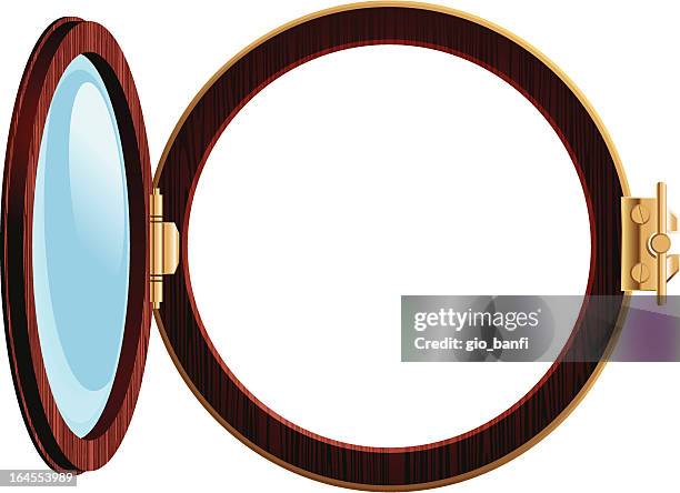 open window - round window stock illustrations