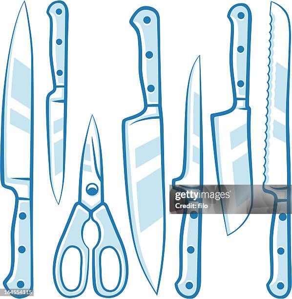 kitchen knives - poultry shears stock illustrations