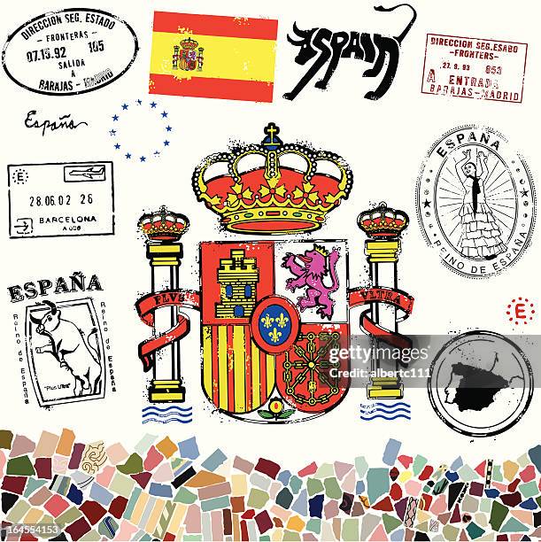 magnificent espania - barcelona spain stock illustrations